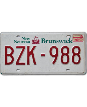 Kanadská SPZ New Brunswick BZK-988