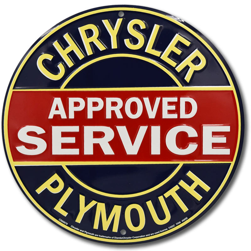 Plechová cedule Chrysler Plymouth Service 30cm
