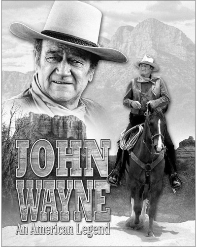 Fém tábla John Wayne American Legend 40 cm x 32 cm