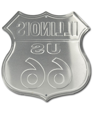Fém tábla Route 66 Illinois Shield 30 cm x 30 cm
