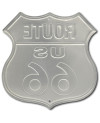 Plechová cedule Route 66 Shield embosovaná 27 cm x 27 cm