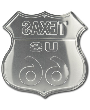 Fém tábla Route 66 Texas Shield 30 cm x 30 cm