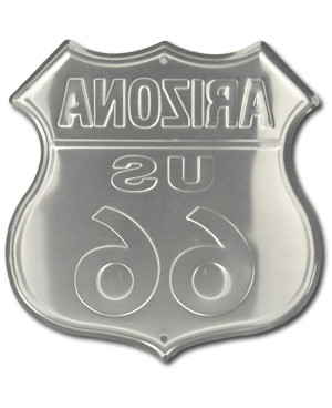 Fém tábla Route 66 Arizona Shield 30 cm x 30 cm