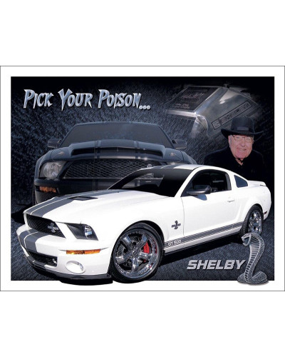 Fém tábla Shelby Mustang Pick Your Poison 32 cm x 40 cm