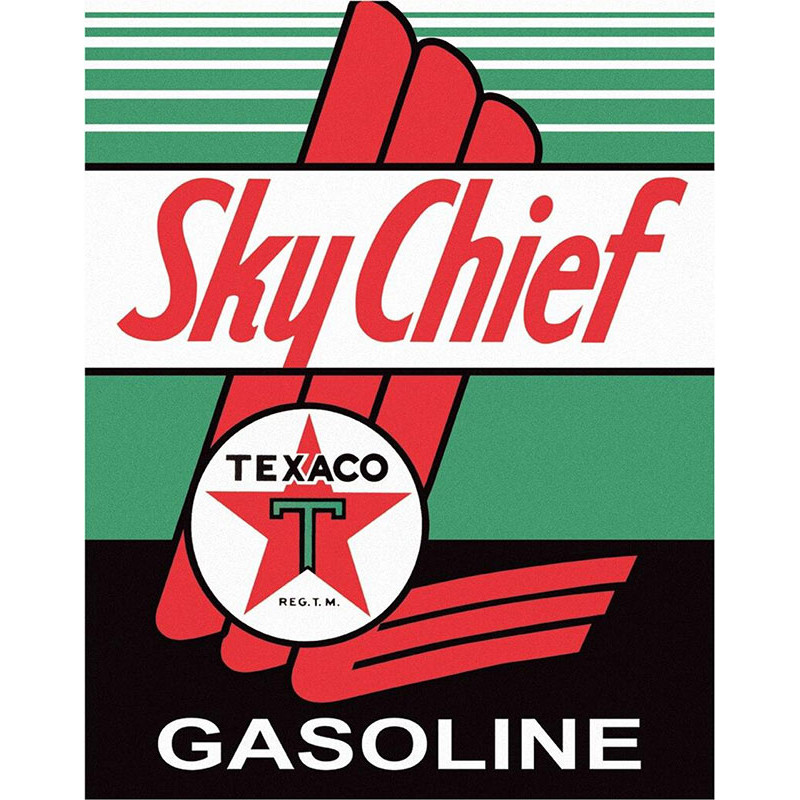 Fém tábla Texaco - Sky Chief 32 cm x 40 cm