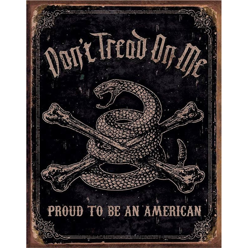 Plechová cedule DTOM - Proud American 40 cm x 32 cm