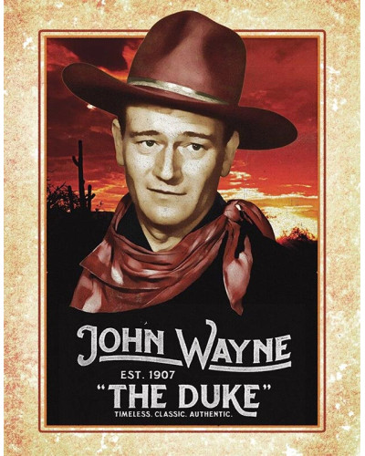 Fém tábla John Wayne - Classic 32 cm x 40 cm