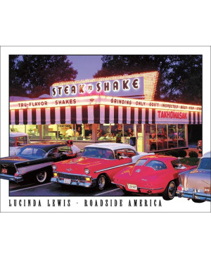 Plechová cedule Lewis Steak and Shake 40 cm x 32 cm