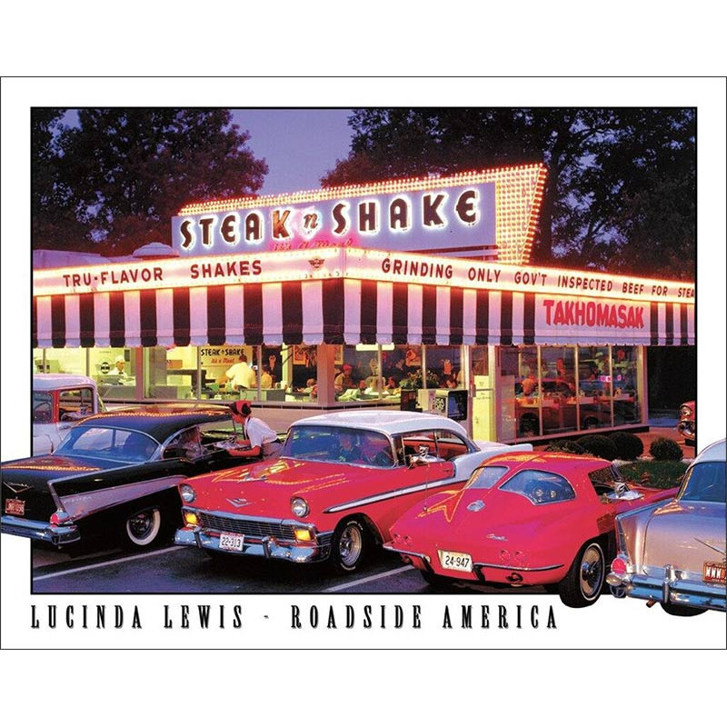 Plechová cedule Lewis Steak and Shake 40 cm x 32 cm