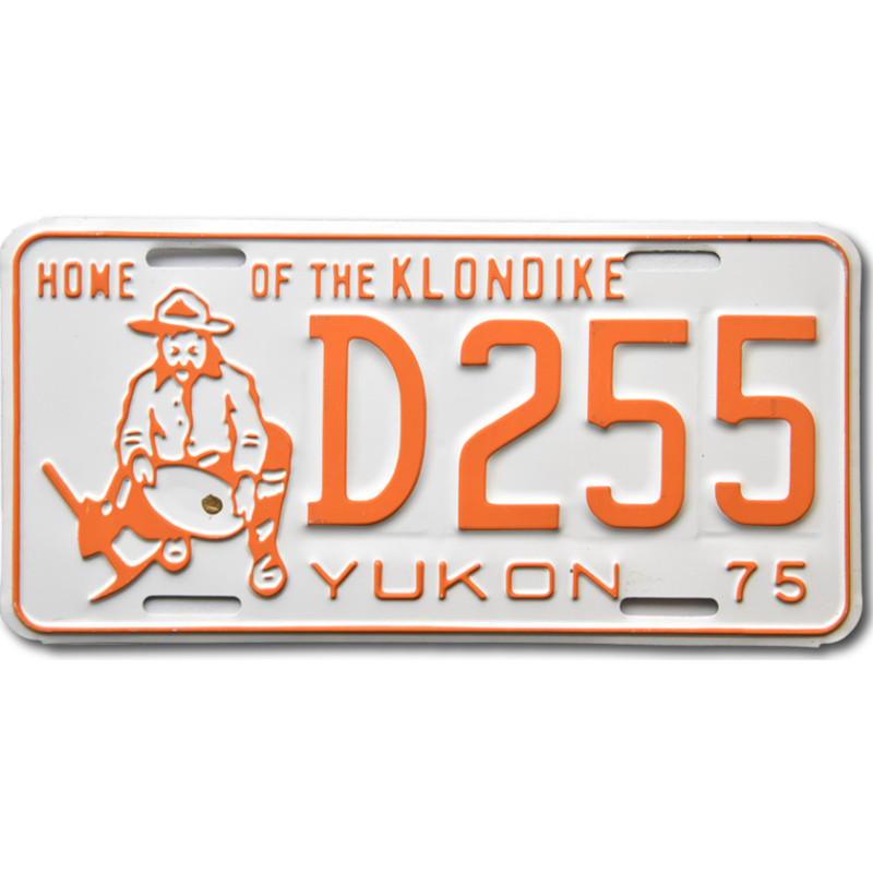 Kanadai rendszám Yukon 1975 The Klondike D255
