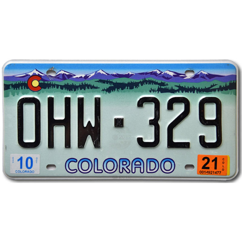 Amerikai rendszám Colorado Rocky Mountains OHW-329