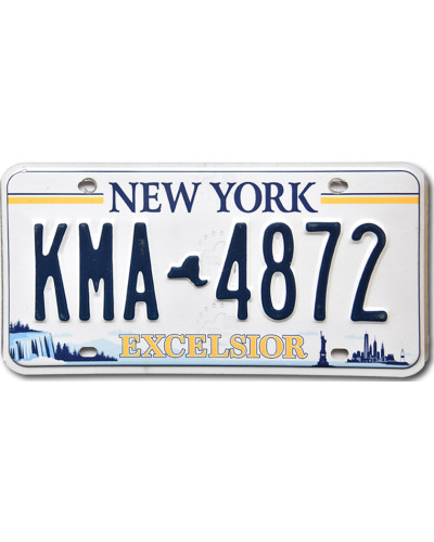 Amerikai rendszám New York Excelsior KMA 4872