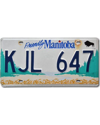 Kanadai rendszám Manitoba 1976 Friendly KJL 647