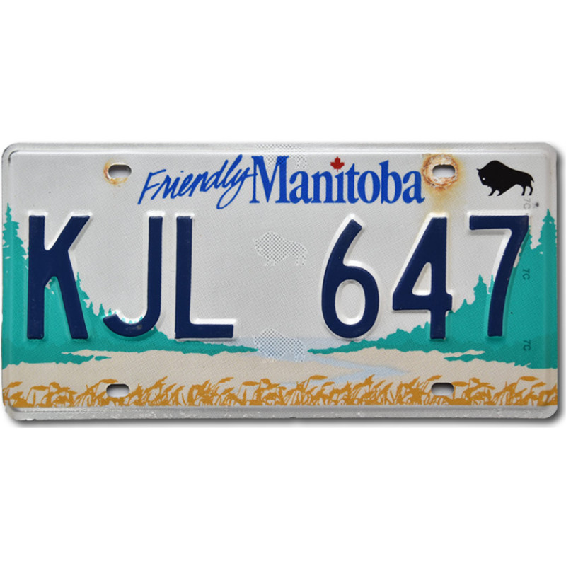 Kanadai rendszám Manitoba 1976 Friendly KJL 647