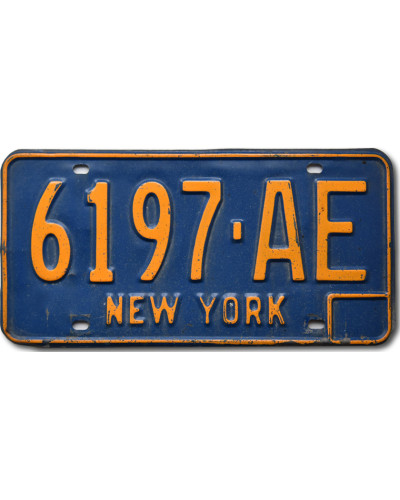 Amerikai rendszám New York Blue 6197-AE