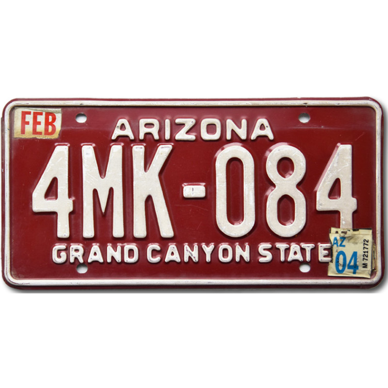 Amerikai rendszám Arizona Red 4MK-084