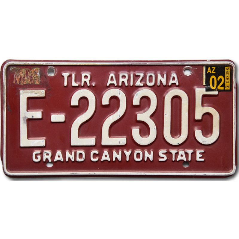 Amerikai rendszám Arizona Trailer Red E-22305