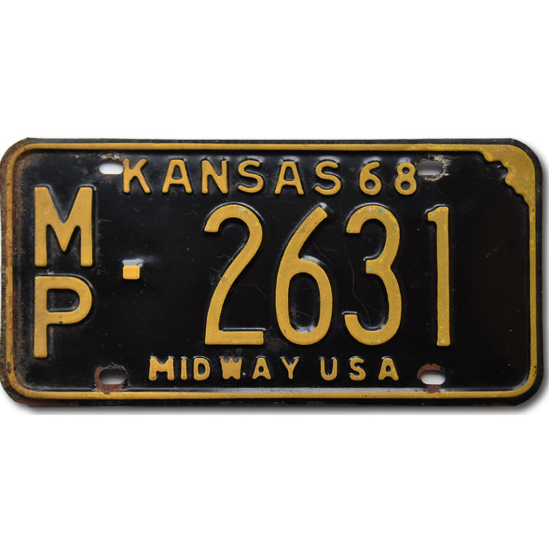 Amerikai rendszám Kansas 1968 Midway MP 2631