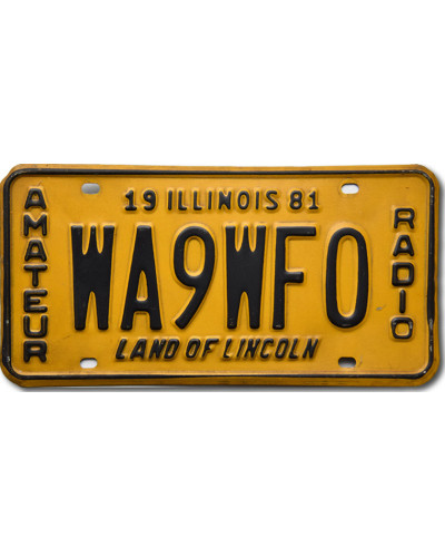 Amerikai rendszám Illinois Amateur Radio WA9WF0