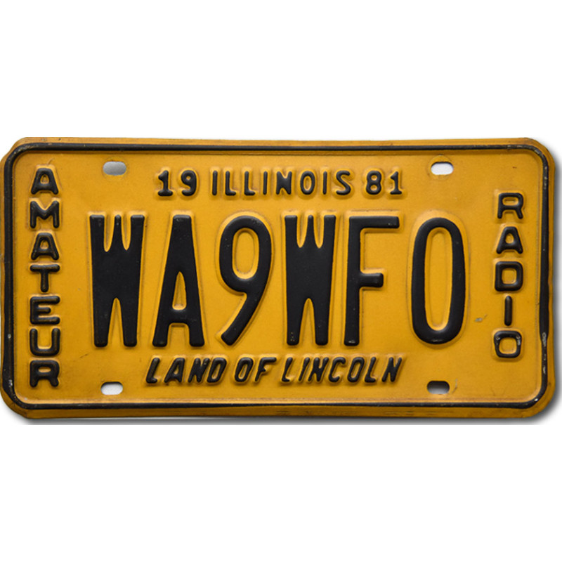 Amerikai rendszám Illinois Amateur Radio WA9WF0