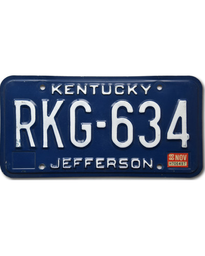 Amerikai rendszám Kentucky Jefferson RKG-634
