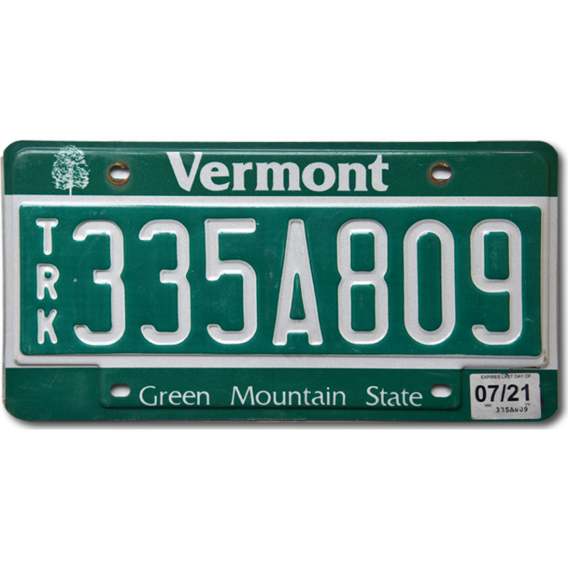 Amerikai rendszám Vermont Green 335A809