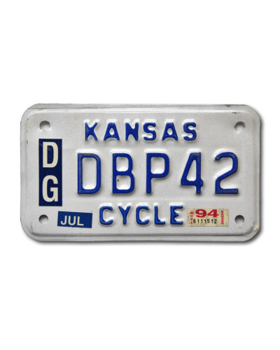 Motoros amerikai rendszám Kansas DBP42
