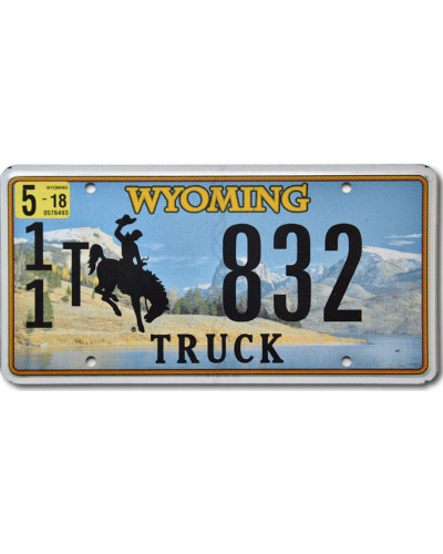 Amerikai rendszám Wyoming Country Truck 11T-832