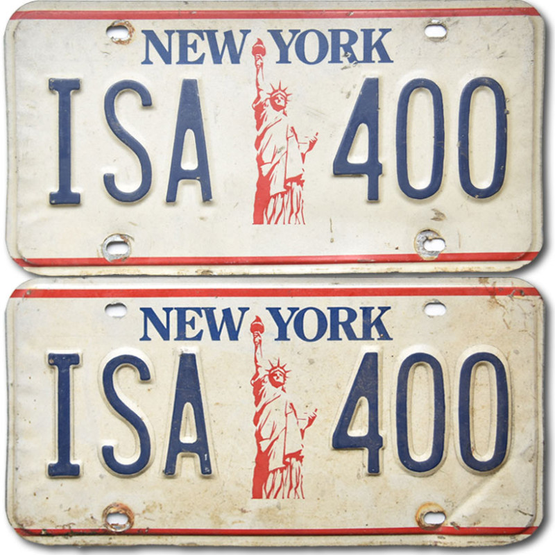 Amerikai rendszám New York Liberty ISA-400 pár