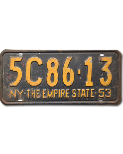 Amerikai rendszám New York 1953 Empire State 5C86-13
