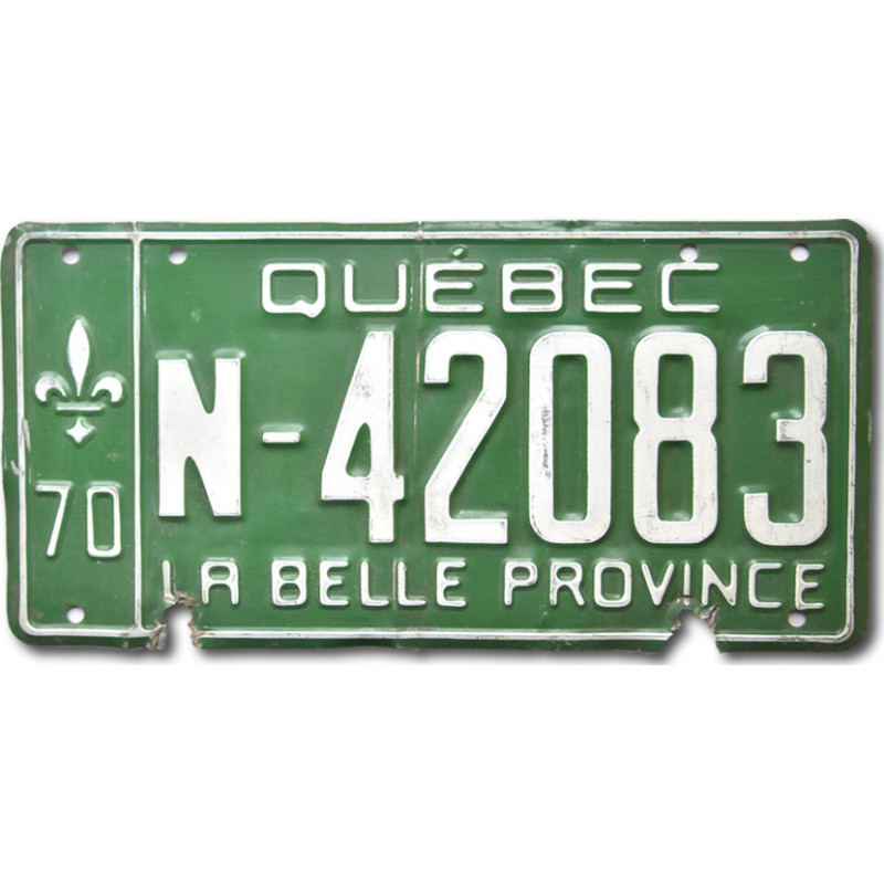 Kanadai rendszám Quebec 1970 Green N-42083