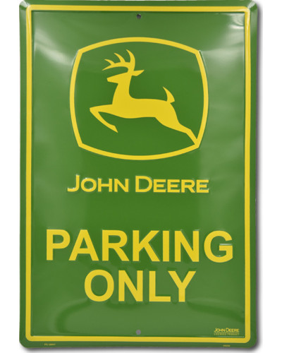 Fém tábla John Deere Parking only 45 cm x 30 cm