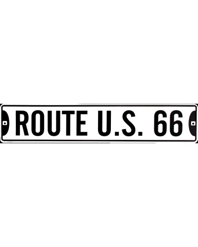 Fém tábla Route U.S. 66 white 60 cm x 13 cm