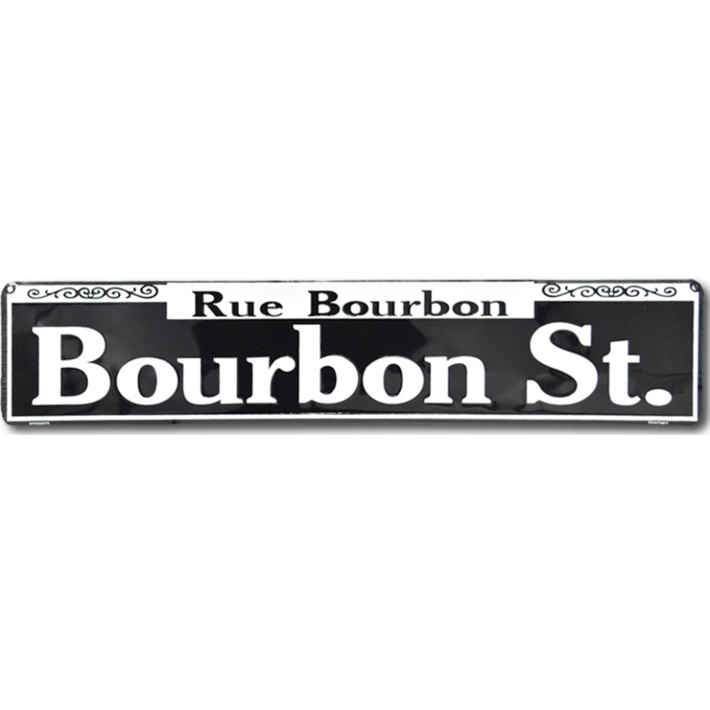Fém tábla Bourbon Street 60 cm x 13 cm