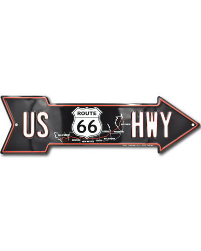Fém tábla US 66 Highway arrow 15 cm x 50 cm