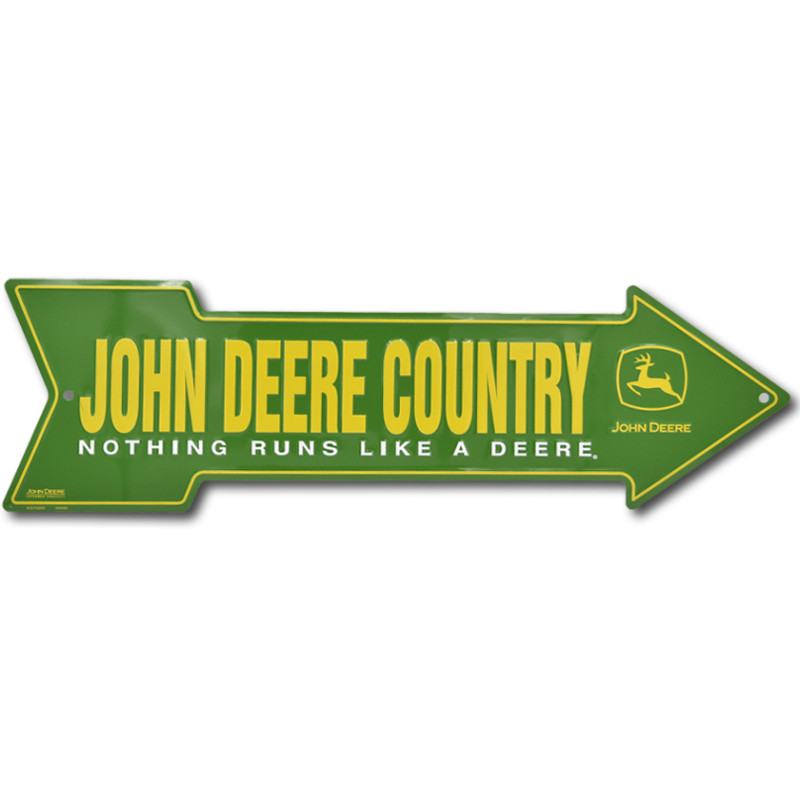 Fém tábla John Deere Country arrow 15 cm x 50 cm
