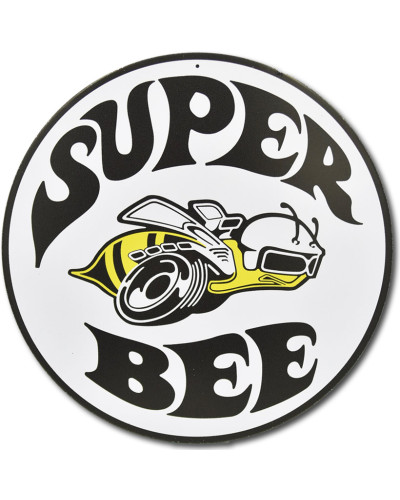 Fém tábla Dodge Super Bee White 30 cm