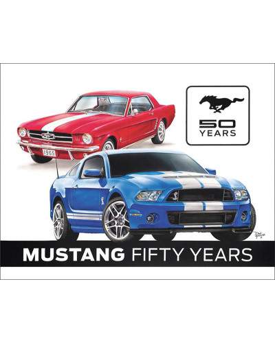 Fém tábla Ford Mustang Fifty Years 40 cm x 32 cm