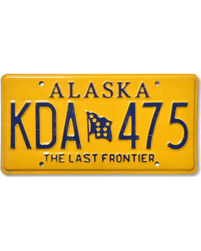 Amerikai rendszám Alaska Last Frontier KDA 475