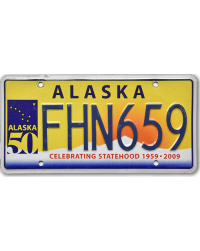 Amerikai rendszám Alaska 50 Statehood FHN659