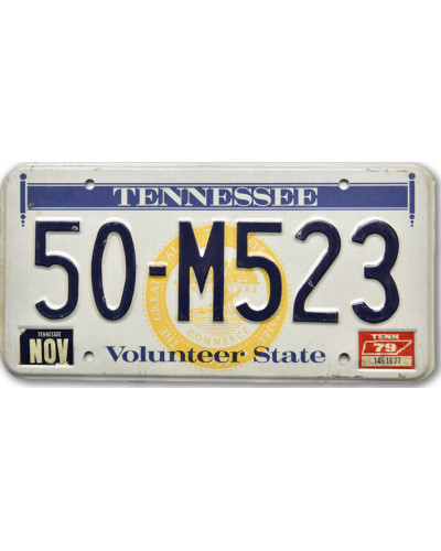 Amerikai rendszám Tennessee Volunteer State 50-M523