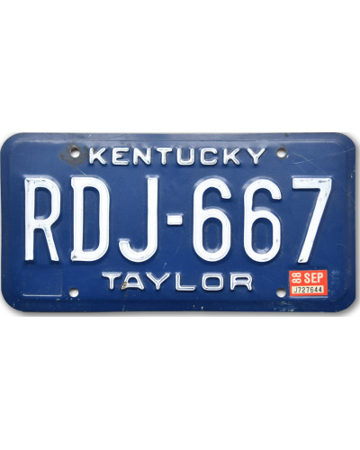 Amerikai rendszám Kentucky Blue Taylor RDJ-667