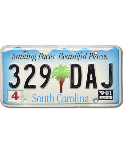 Amerikai rendszám South Carolina Smiling Faces 329-DAJ