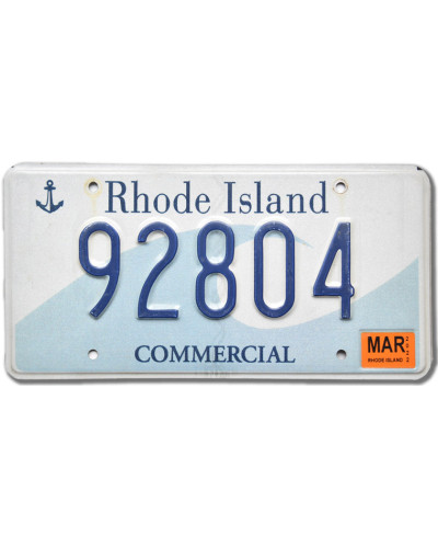 Amerikai rendszám Rhode Island 92804
