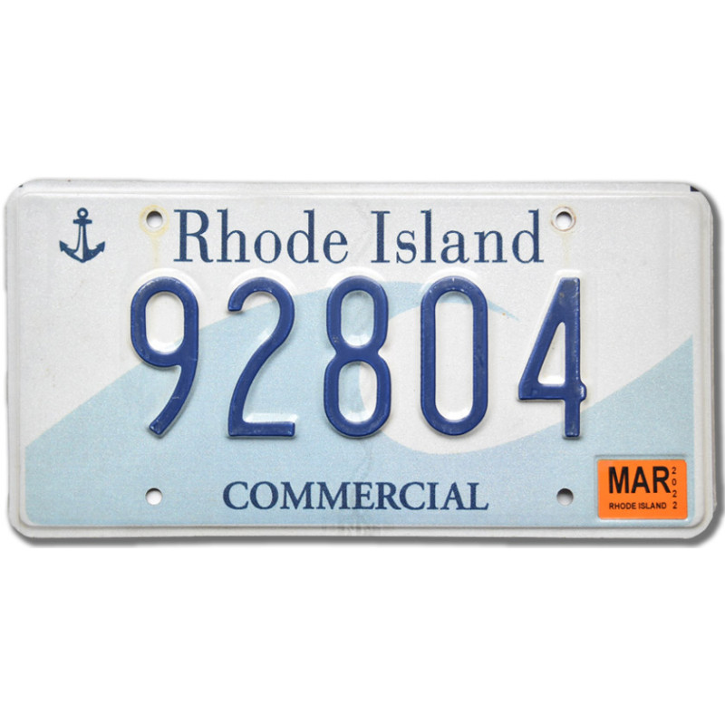 Amerikai rendszám Rhode Island 92804