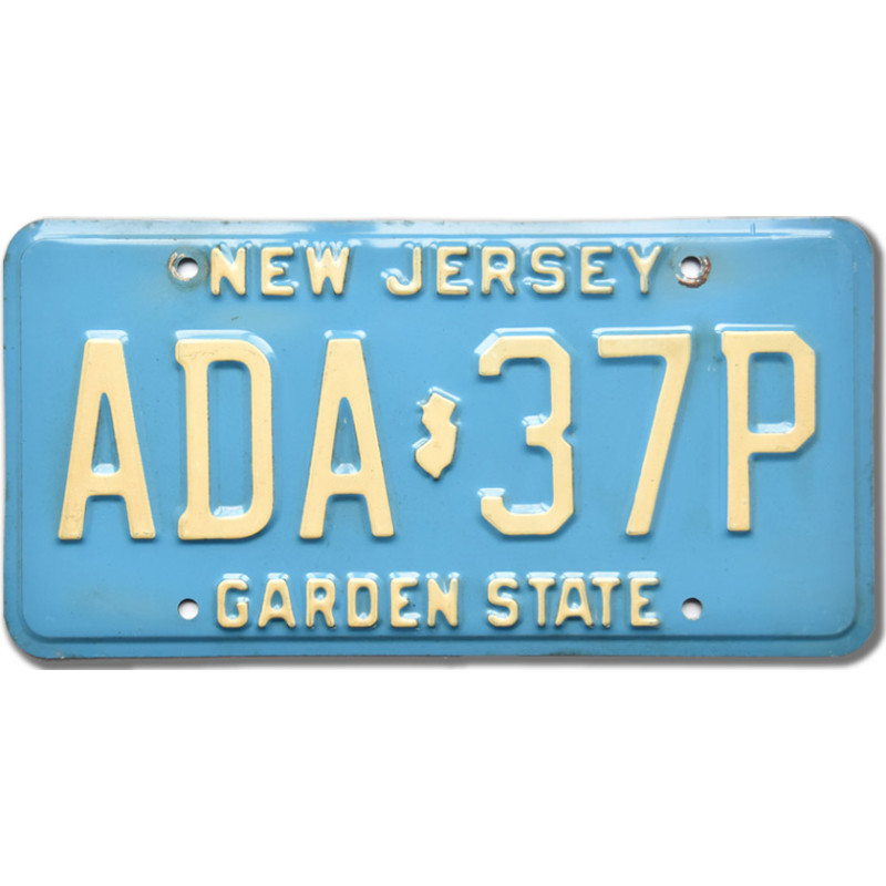 Amerikai rendszám New Jersey Garden State ADA-37P