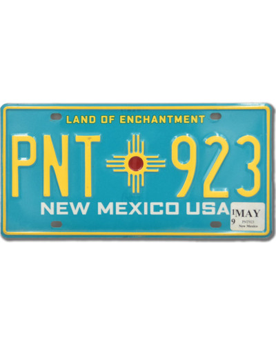 Amerikai rendszám New Mexico Blue PNT 923