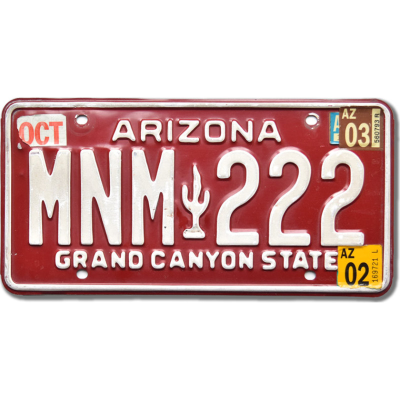 Amerikai rendszám Arizona Red Cactus MNM 222
