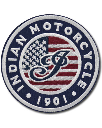 Motoros folt Indian Motorcycle US flag blue 9 cm