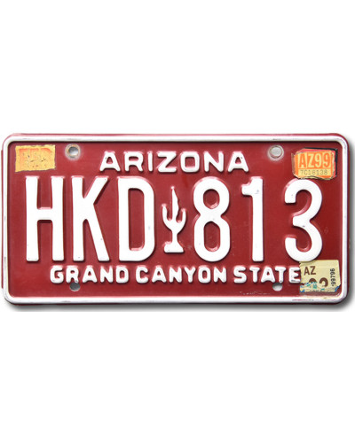 Amerikai rendszám Arizona Red Cactus HKD-813